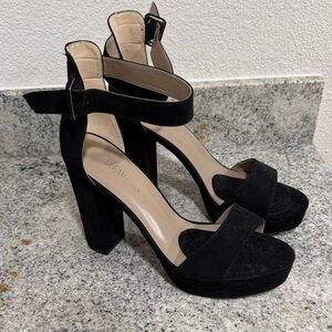 Dream Pairs Black Chunky Heel Sandals